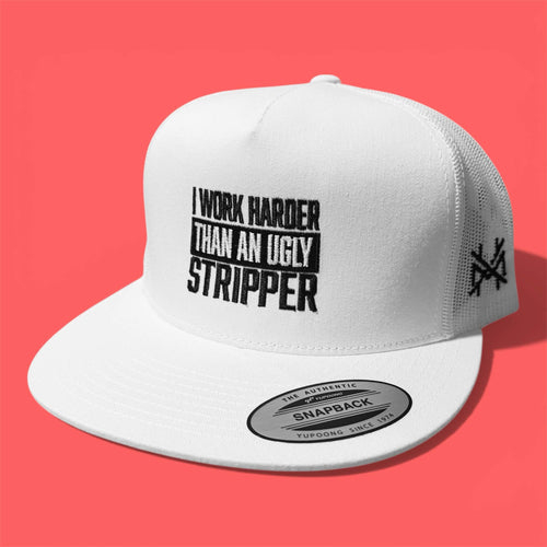 "Work Harder Than An..." Flat Bill Hat